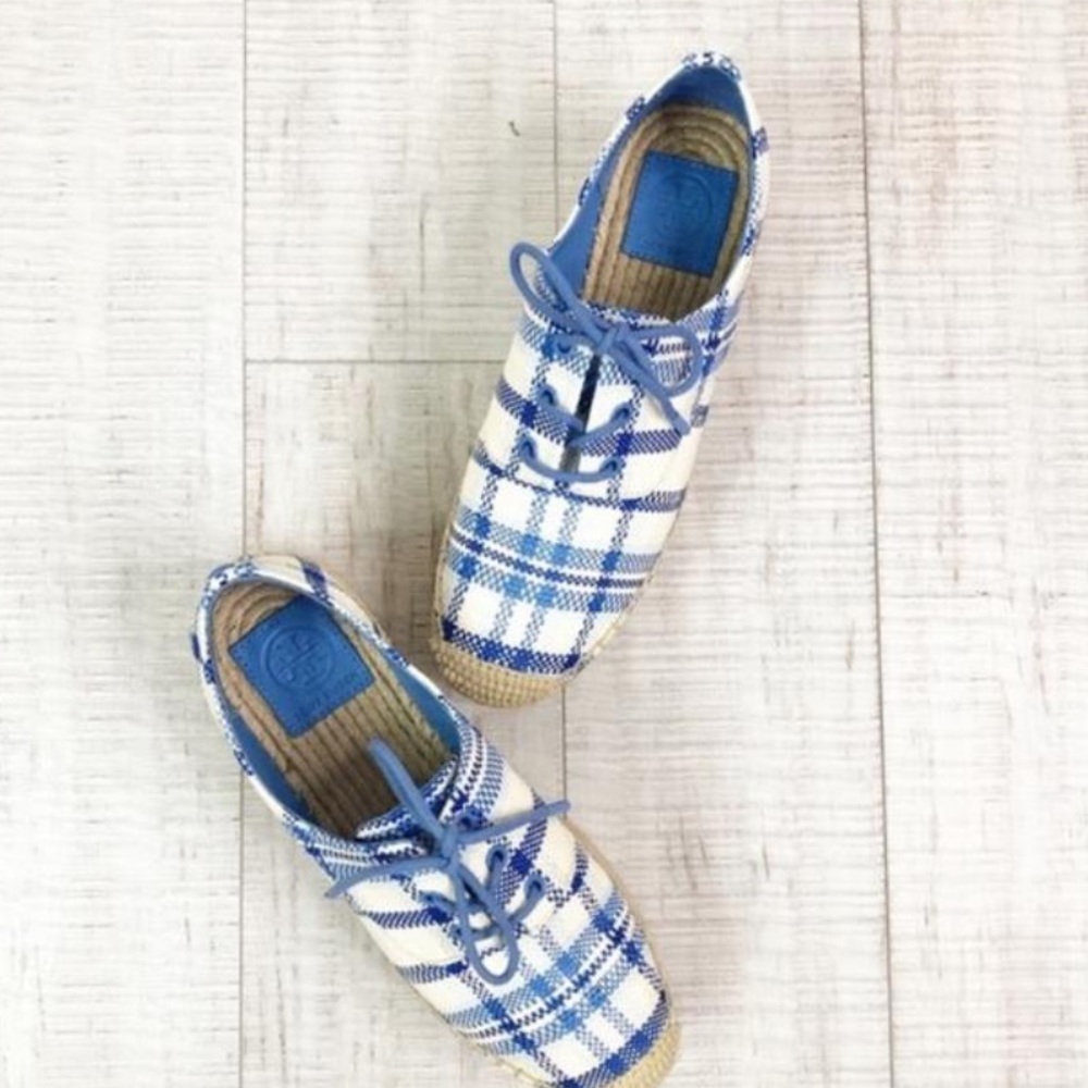 Tory Burch Blue and White Espadrilles - Picture 2 of 4